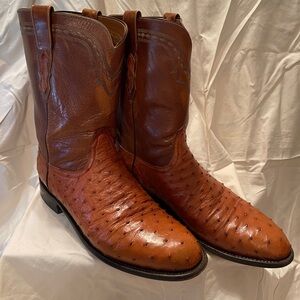 Lucchese 2000, L2 Roper, Cognac FQ Ostrich, Size 13D